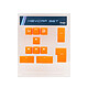 Ducky Channel ABS Keycap Set (orange) Lot de 11 touches de remplacement en ABS pour clavier mécanique à switches Cherry MX (AZERTY, Français)