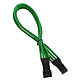 BitFenix Alchemy Green - Câble d'alimentation gainé - 4 pins PWM - 30 cm Rallonge d'alimentation pour ventilateur 4 broches (30 cm)