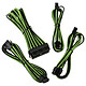 BitFenix Alchemy - Cable Kit Extension - negro y verde Juego de extensión de cable de alimentación con manguitos