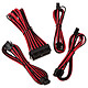 BitFenix Alchemy - Extension Cable Kit - noir et rouge Kit de rallonges de câbles d'alimentation avec manchons