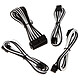 BitFenix Alchemy - Extension Cable Kit - noir et blanc Kit de rallonges de câbles d'alimentation avec manchons