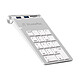 XtremeMac Aluminium Keypad 2 ports USB + Card Reader Teclado numérico ultra delgado con teclas planas, 2 puertos USB 3.0, puerto SD y micro SD