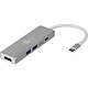 Goobay USB-C Multiport-Dock Adaptador multipuerto USB-C con 2 x USB 3.0, 1 x USB-C y 1 x tarjeta SD para Apple MacBook y MacBook Pro