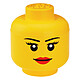 LEGO Tête de Rangement Fille L Boîte de rangement empilable - Taille L