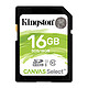 Kingston Canvas Select SDS/16GB Scheda di memoria SDHC UHS-I U1 da 16 GB