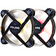 IN WIN Polaris RGB Twin Pack Aluminium Pack de 2 ventilateurs de boîtier 120 mm LED RGB Aluminium