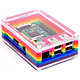 Pimoroni Pibow 3 Rainbow Boitier multicolore avec dessus transparent - Compatible Raspberry Pi B+ / 2B / 3B