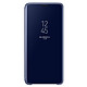 Samsung Clear View Cover Bleu Galaxy S9+ Etui à rabat avec affichage date/heure et fonction stand pour Samsung Galaxy S9+