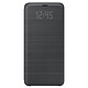 Samsung LED View Cover Noir Galaxy S9+ Etui à rabat avec affichage LED date/heure pour Samsung Galaxy S9+