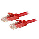 StarTech.com Câble réseau RJ45 Cat6 Gigabit UTP sans crochet - M/M - 2 m - Rouge Câble RJ45 catégorie 6 UTP 2 m (Rouge)