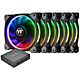 Thermaltake Riing Plus 12 RGB x 5 Paquete de 5 ventiladores de 120 mm LED RGB 16,8 millones de colores + caja de control