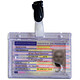 Pavo Porte-badges de sécurité avec clip x50 Pack de 50 porte-badges tranparents rigides à pince métal pour carte magnétique format 86x54 mm