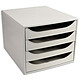 ECO 4-drawer filing cabinet Grey 4-drawer ferms A4 grey/grey filing cabinet