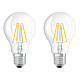 OSRAM Ampoules LED Retrofit Classic E27 4W (40W) A++ Lot de 2 ampoules LED culot E27 filament 4W (40W) 2700K Blanc Chaud