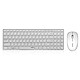 Rapoo X9310 Blanc Ensemble clavier sans fil chiclet (AZERTY, Français) + souris optique sans fil