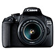 Canon EOS 2000D + EF-S 18-55 mm IS II Reflex Numérique 24.1 MP - Ecran LCD 3" - Vidéo Full HD - Wi-Fi - NFC + Objectif EF-S 18-55mm f/3.5-5.6 IS II