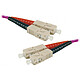 Jarretière optique duplex multimode 2mm OM4 SC-UPC/SC-UPC (2 mètres) Câble fibre optique à faible encombrement et certifié LSZH