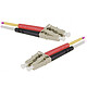 Multimode duplex optical jumper 2mm OM4 LC-UPC/LC-UPC (10 meters) Small footprint fibre optic cable with LSZH certification