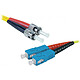 Jarretière optique duplex monomode 2mm OS2 ST-UPC/SC-UPC (10 mètres) Câble fibre optique à faible encombrement et certifié LSZH