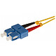 Liga óptica dúplex monomodo de 2 mm OS2 SC-UPC/SC-UPC (10 metros) Cable de fibra óptica con certificación LSZH que ahorra espacio