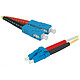 Liga óptica dúplex monomodo de 2 mm OS2 SC-UPC/LC-UPC (10 metros) Cable de fibra óptica con certificación LSZH que ahorra espacio
