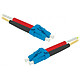 Liga óptica dúplex monomodo de 2 mm OS2 LC-UPC/LC-UPC (10 metros) Cable de fibra óptica con certificación LSZH que ahorra espacio