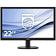 Philips 21.5" LED - 223V5LHSB2 1920 x 1080 pixels - 5 ms (gris à gris) - Format large 16/9 - HDMI - Noir