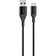 Belkin Câble Mixit Duratek USB-A vers USB-C Noir Câble de rechargement et de synchronisation USB-A vers USB-C en Kevlar - Noir