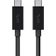 Belkin Câble USB-C pour moniteur (F2CU049bt2M-BLK) Câble USB-C polyvalent - Recharge / Affichage / Transfert de données - Noir