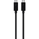Belkin Thunderbolt Cable 3 - 2 m (F2CD085BT2M-BLK) Cable Thunderbolt 3 - USB-C a USB-C - Recarga de 100W / Pantalla 5K / Transferencia de datos 40 Gbit/s - Negro - 2 metros
