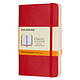 Moleskine Classic Soft Pocket Ruled Rouge  Carnet classic à couverture souple format de poche ligné - 9 x 14 cm 