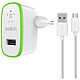 Belkin Chargeur secteur USB + Câble (F8M886vf04-WHT) Chargeur secteur avec câble micro-USB - Blanc
