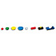 Round magnets 12 mm Assorted colours x 12 Round magnets
