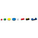 Round magnets 9 mm Assorted colours x 16