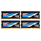 G.Skill RipJaws Series SO-DIMM 32 Go (4 x 8 Go) DDR4 3800 MHz CL18 Kit Quad Channel 4 barrettes de RAM SO-DIMM PC4-30400 - F4-3800C18Q-32GRS
