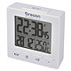 Oregon Scientific RM511 Blanco Reloj despertador compacto y ligero, doble programación, función de repetición, pantalla retroiluminada y temperatura interior