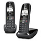 Gigaset AS470 Duo Noir  Téléphone sans fil mains-libres avec 1 combiné supplémentaire 