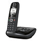 Gigaset AS470A Noir  Téléphone sans fil mains-libres avec répondeur 
