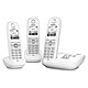 Gigaset AS470A Trio Blanc  Téléphone sans fil mains-libres avec répondeur et 2 combinés supplémentaires