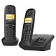 Gigaset AS170A Duo Noir Téléphone sans fil avec répondeur et combiné supplémentaire