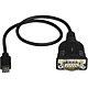 StarTech.com Câble Adaptateur USB-C vers DB9 (série RS232) 40 cm pour Scanners, Imprimantes - M/M - Noir Câble USB Type-C 2.0 / DB9 (série RS232) - 40 cm