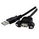 StarTech.com USBPNLAFAM3 Cable USB Montaje en panel A a USB-A (hembra / macho - 91 cm)