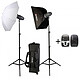 Starblitz SHARK200KIT Indoor studio kit with torches, transmitter, softbox, umbrella, stands and carrying bag