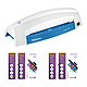 Fellowes Lunar+ A4 Blue Laminator + 100 Free Pouches! Laminator pack for documents up to A4 125µ + 100 free 80 micron pouches