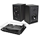 Elipson Alpha 100 Noir + Eltax Monitor III BT Phono Noir Platine vinyle à 2 vitesses (33-45 trs/min) + Enceinte bibliothèque Bluetooth (par paire)