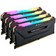Corsair Vengeance RGB PRO Series 32 Go (4x 8 Go) DDR4 3200 MHz CL14 Kit Quad Channel 4 barrettes de RAM DDR4 PC4-25600 - CMW32GX4M4C3200C14