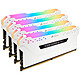 Corsair Vengeance RGB PRO Series 64 Go (4x 16 Go) DDR4 3466 MHz CL16 Blanc Kit Quad Channel 4 barrettes de RAM DDR4 PC4-27700 - CMW64GX4M4C3466C16W (garantie à vie par Corsair)