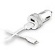 Port Connect 2x USB Car Charger + Câble Lightning Chargeur allume-cigare USB universel (compatible tablette, smartphone...) + câble Lightning