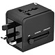 Port Connect World Travel Adapter Universal power adapter to universal plug