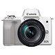 Canon EOS M50 Blanc + EF-M 18-150 mm IS STM Appareil photo hybride 24.1 MP - Vidéo 4K - AF CMOS Dual Pixel - Ecran LCD tactile orientable 3" - Wi-Fi/NFC - Bluetooth + Objectif EF-M 18-150 mm IS STM